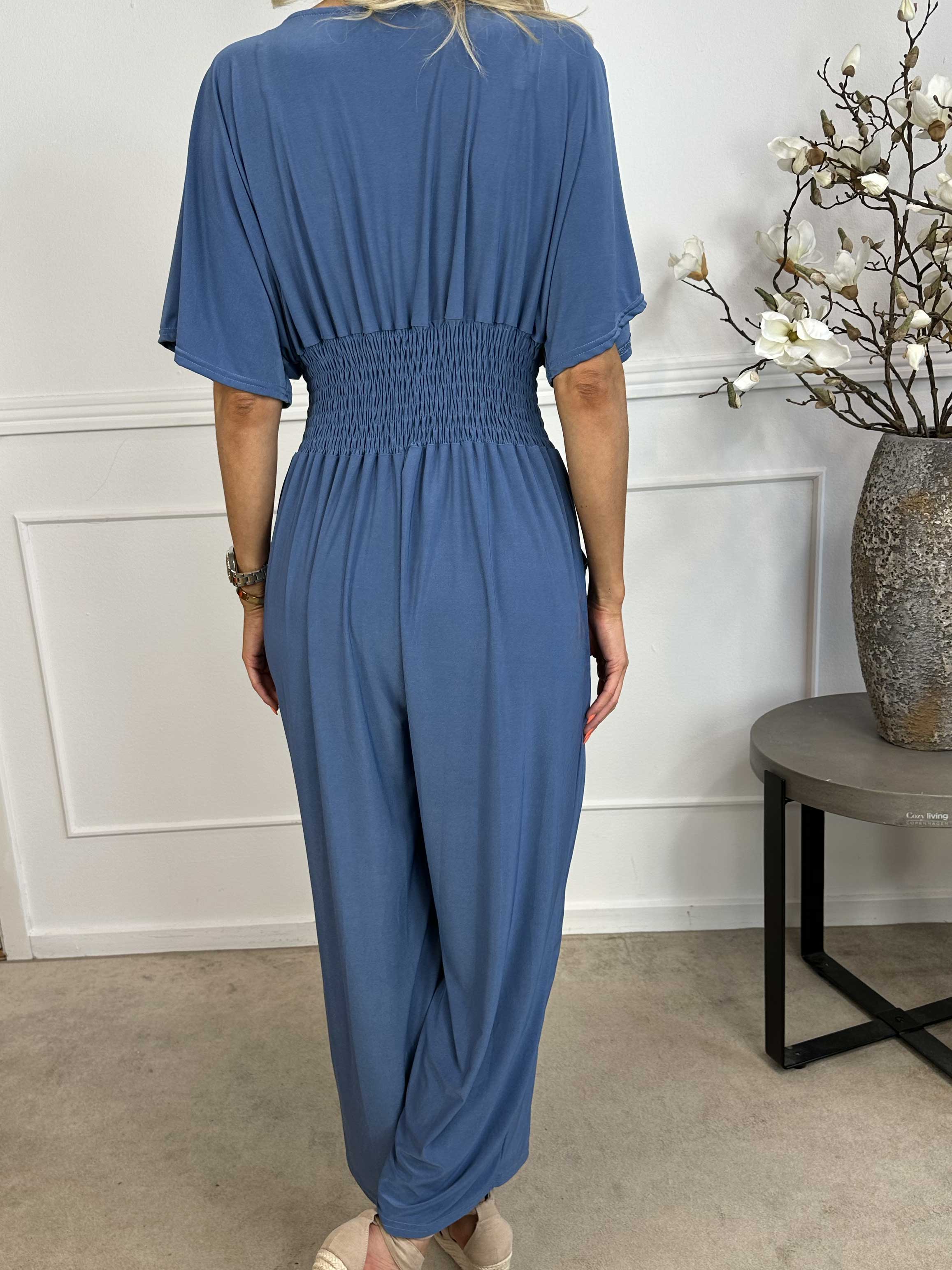 Pams Plain Jumpsuit - Elastisk ensfarvet buksedragt